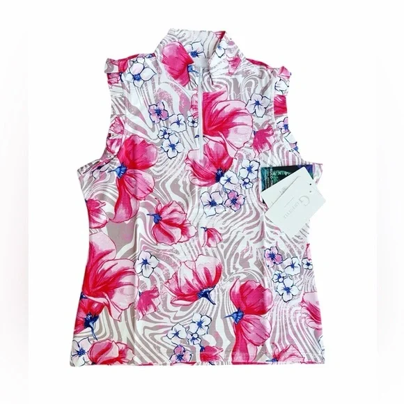 G Lifestyle Sleeveless Golf Blouse - Picture 4 of 7